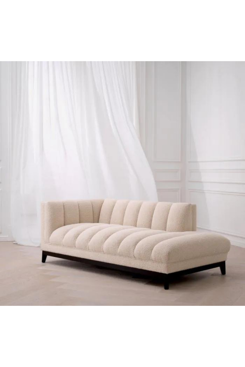 3 seater cream bouclé sofa (left corner) | Eichholtz Ditmar