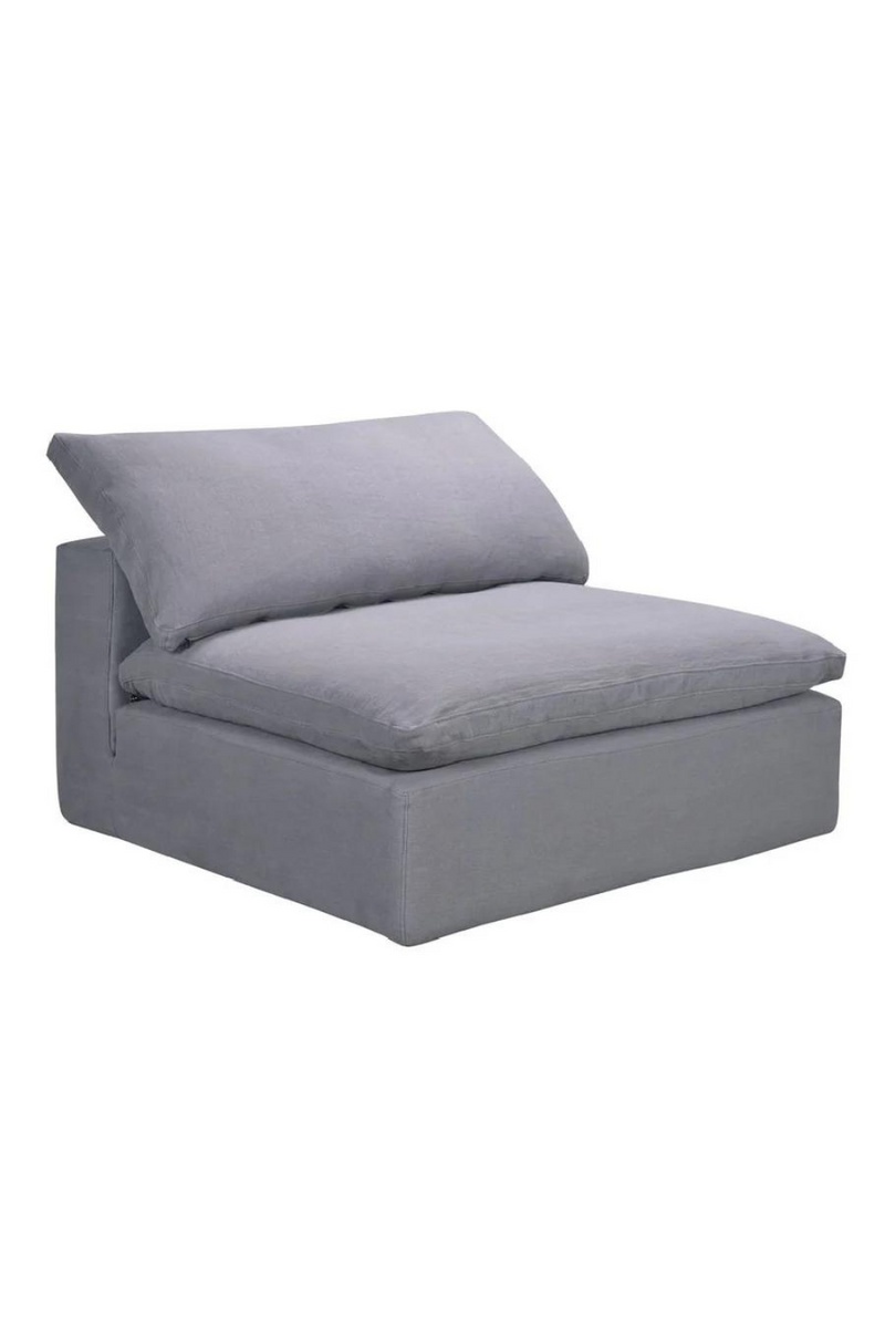 Modular sofa in gray linen (corner module) | Andrew Martin Truman Jnr
