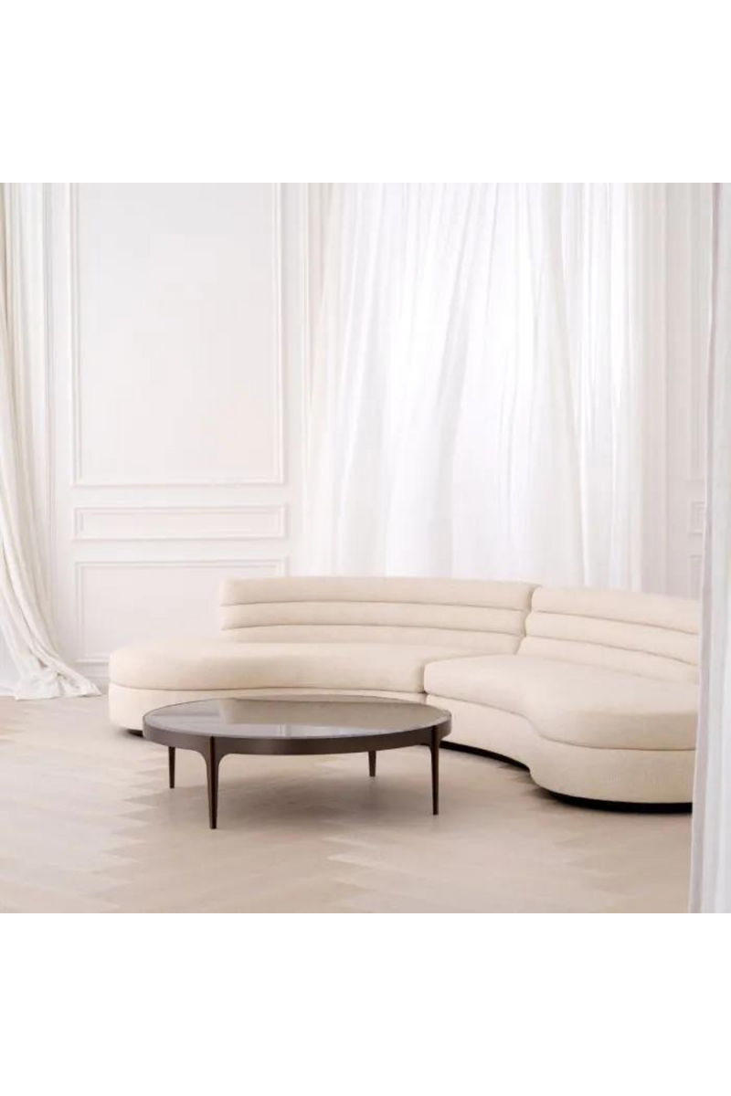 Cream Bouclé 6 Seater Sofa | Eichholtz Lennox