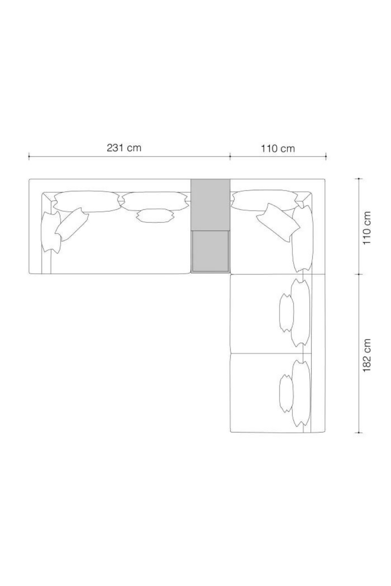 Beige modular corner sofa | Eichholtz Endless