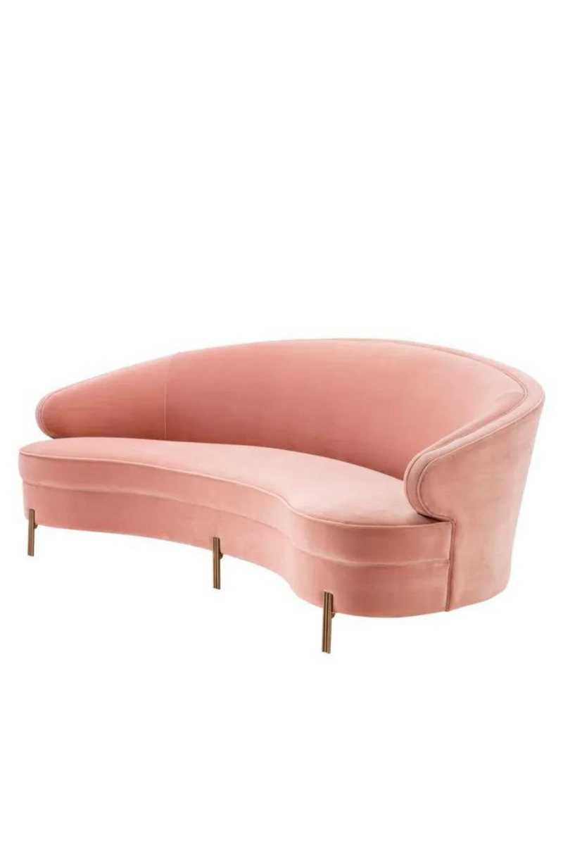 Pink Velvet Curved Sofa | Eichholtz Pierson
