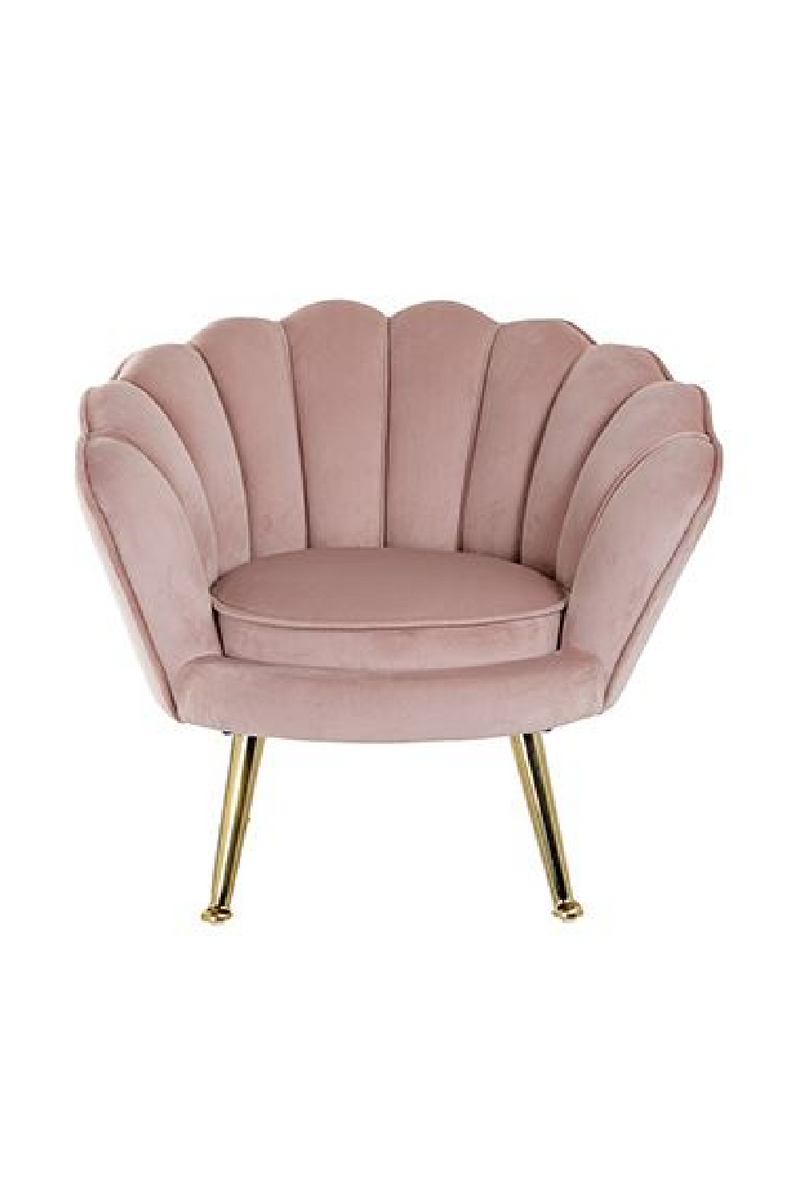 Kids chair Charly pink velvet / gold (Quartz Pink 700)