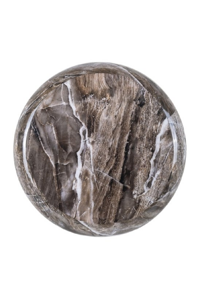 Table d'appoint en marbre marron | Richmond Axelle | Meubleluxe.fr