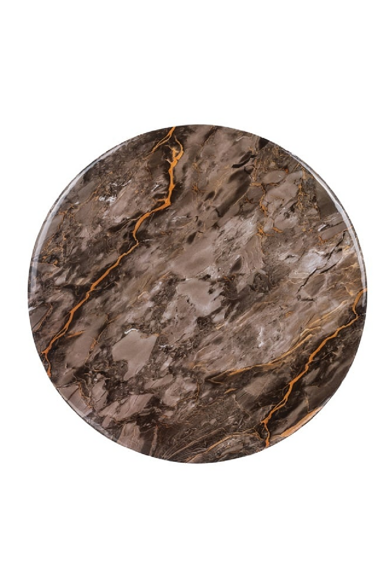 Table d'appoint en marbre marron | Richmond Aimy | Meubleluxe.fr