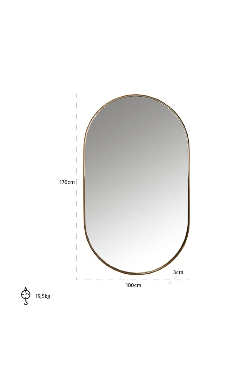 Miroir oval doré | Richmond Skylar | Meubleluxe.fr