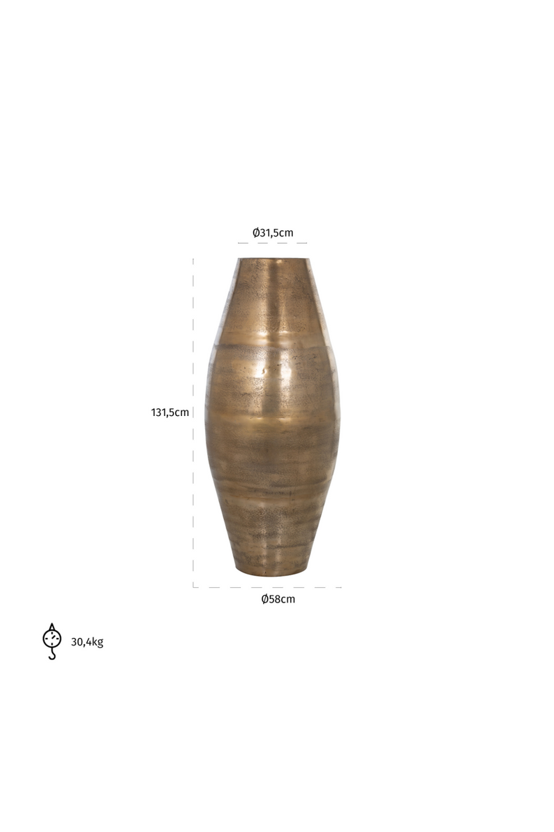 Vase en laiton doré | Richmond Zina | Meubleluxe.fr