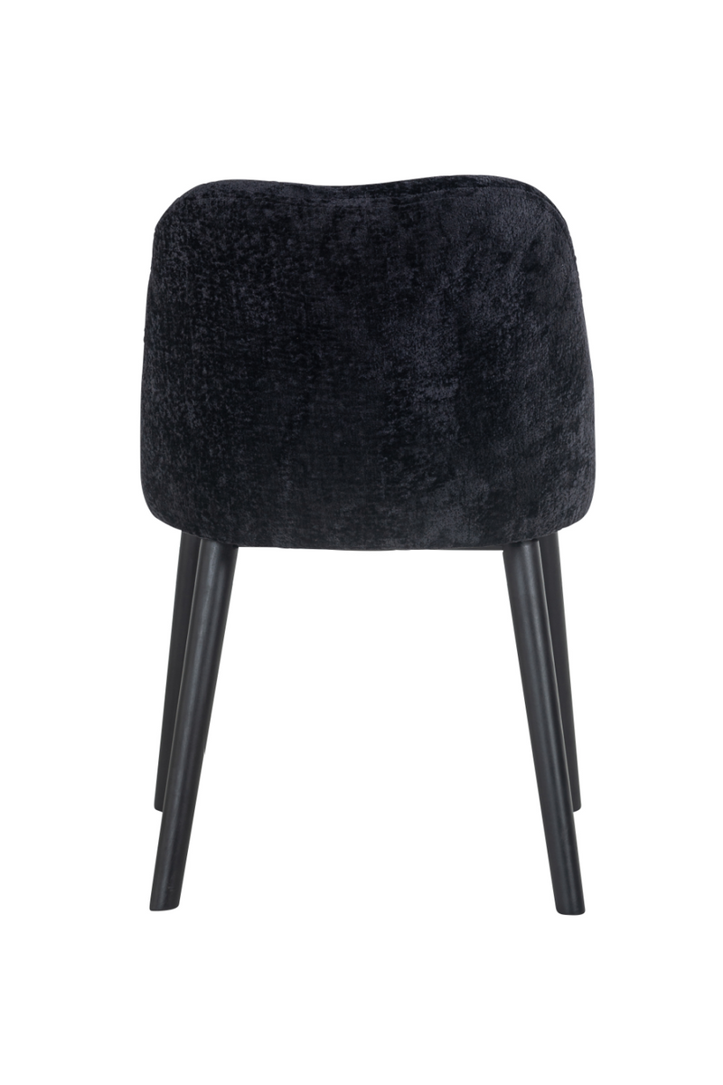 Chaise de salle à manger en chenille noir | Richmond Twiggy| Meubleluxe.fr