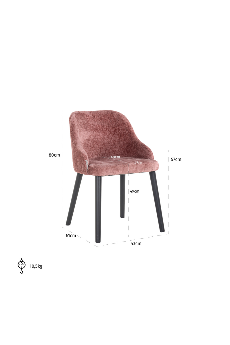 Black Chenille Dining Chair | Richmond Twiggy