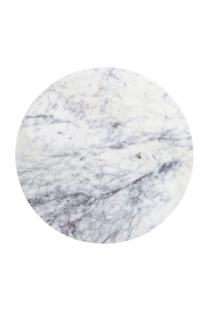 Table d'appoint en laiton et marbre blanc | Richmond Celine | Meubleluxe.fr