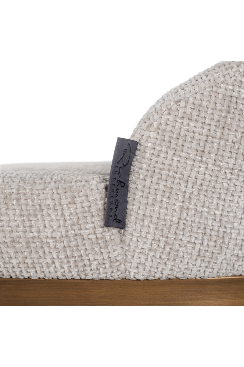 Chaise de bar en tissu beige | Richmond Bolton | Meubleluxe.fr