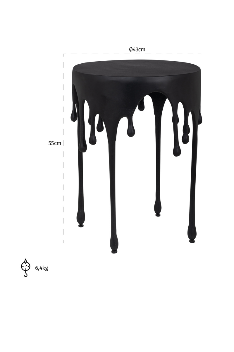 Table d'appoint en métal noir | Richmond Laila | Meubleluxe.fr