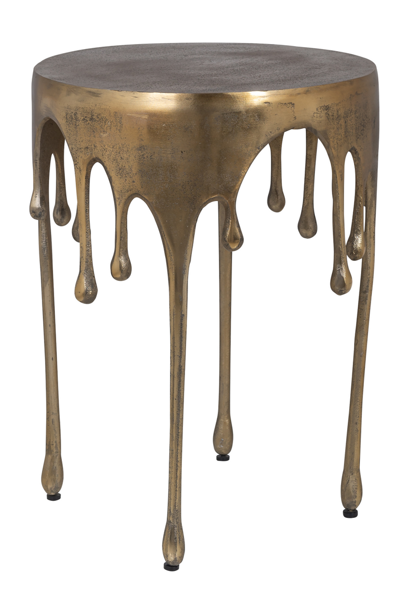 Table d'appoint en métal doré | Richmond Carly | Meubleluxe.fr