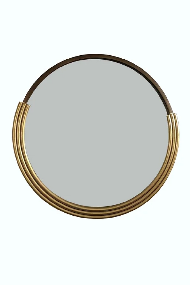 Miroir rond en laiton 80 cm | Richmond Afton | Meubleluxe.fr