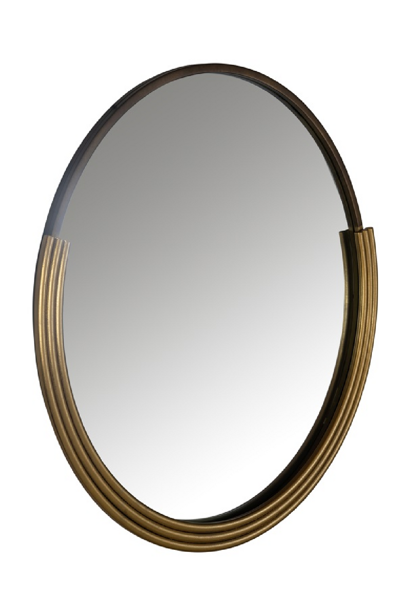 Miroir rond en laiton 80 cm | Richmond Afton | Meubleluxe.fr