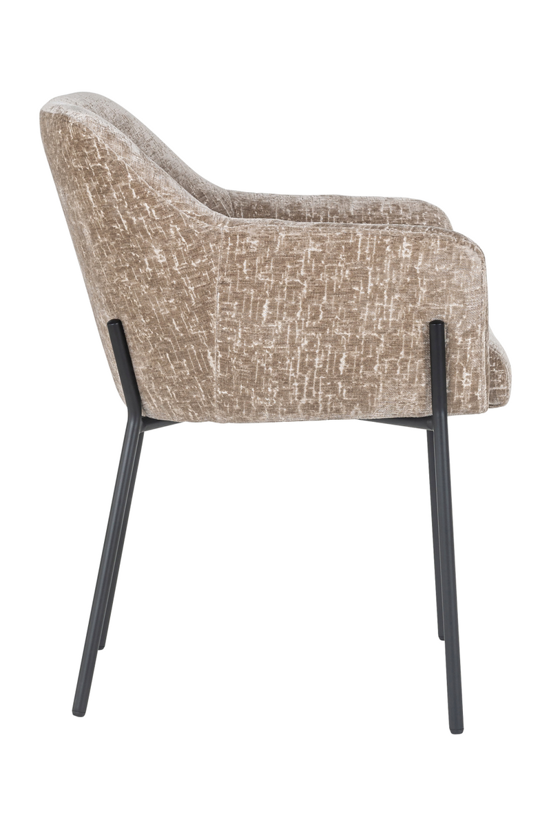 Chaise de salle à manger en tissu marron | Richmond Fay | Meubleluxe.fr