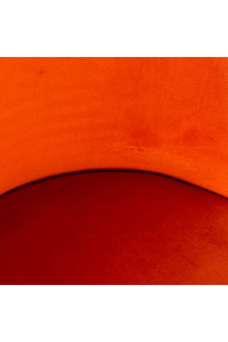 Chaise de salle à manger en velours orange | Richmond Alyssa | Meubleluxe.fr