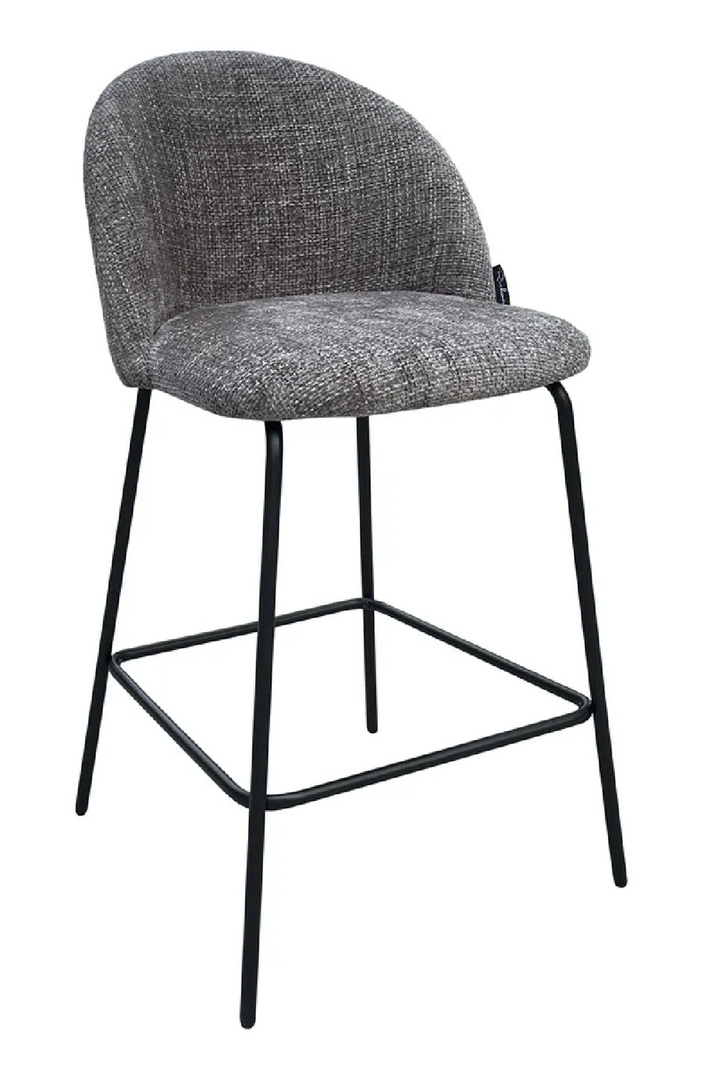 Chaise de comptoir en tissu anthracite | Richmond Alyssa | Meubleluxe.fr