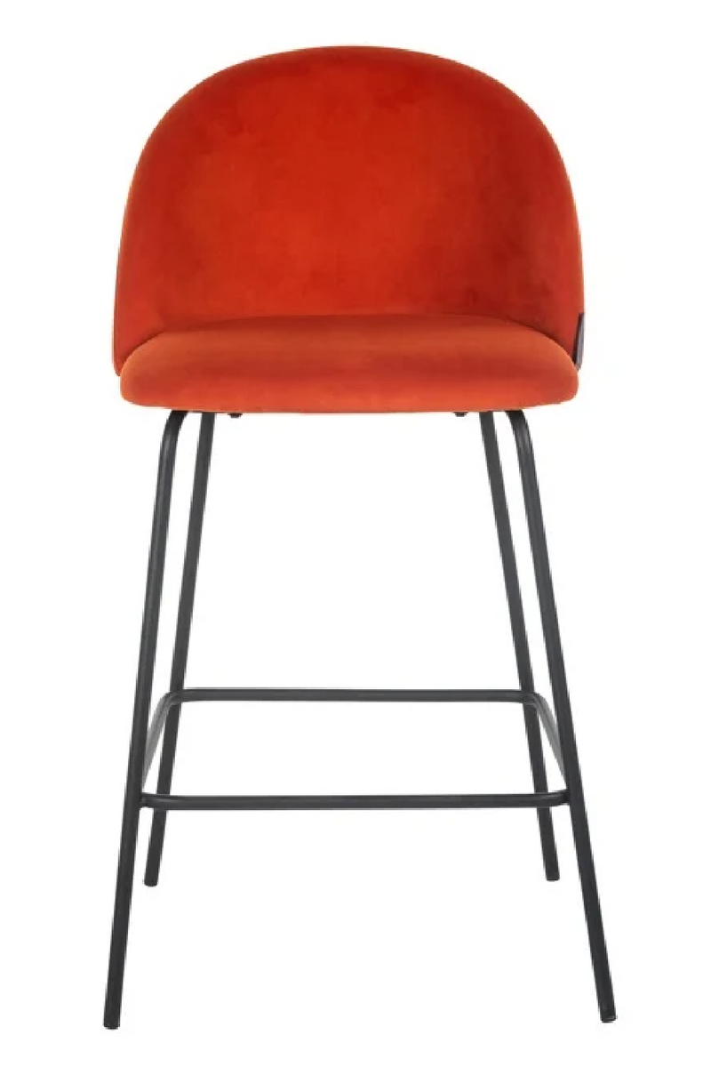 Chaise de comptoir en velours orange | Richmond Alyssa | Meubleluxe.fr