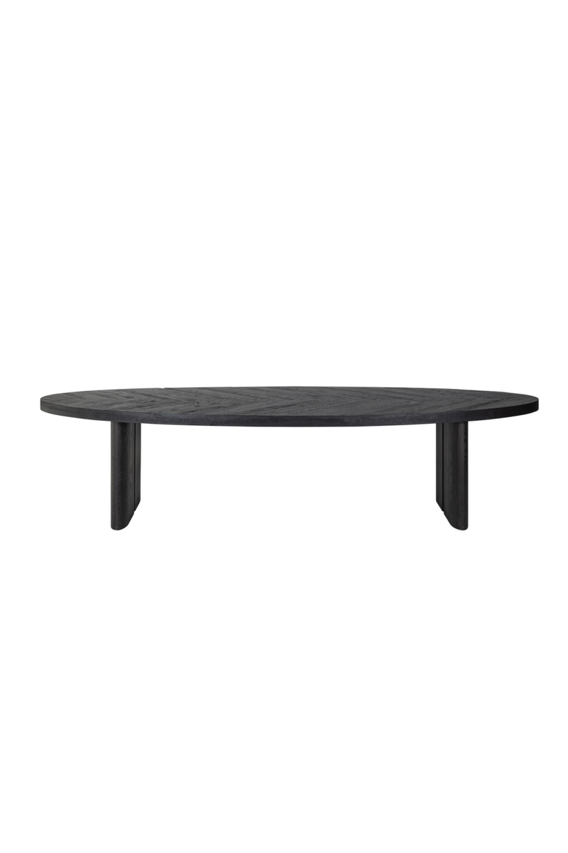 Table de salle à manger ovale en chêne noir 330 cm | Richmond Lily | Meubleluxe.fr