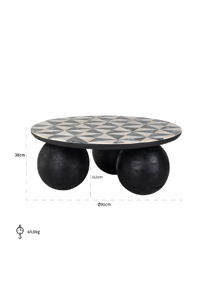 Table basse en bois et marbre | Richmond Rostelli | Meubleluxe.fr