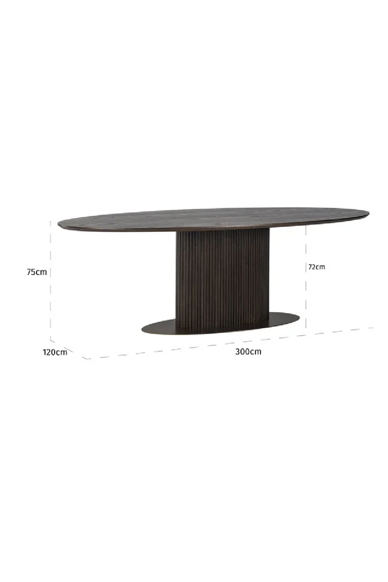Table de salle à manger en chêne moka 300 cm | Richmond Luxor | Meubleluxe.fr
