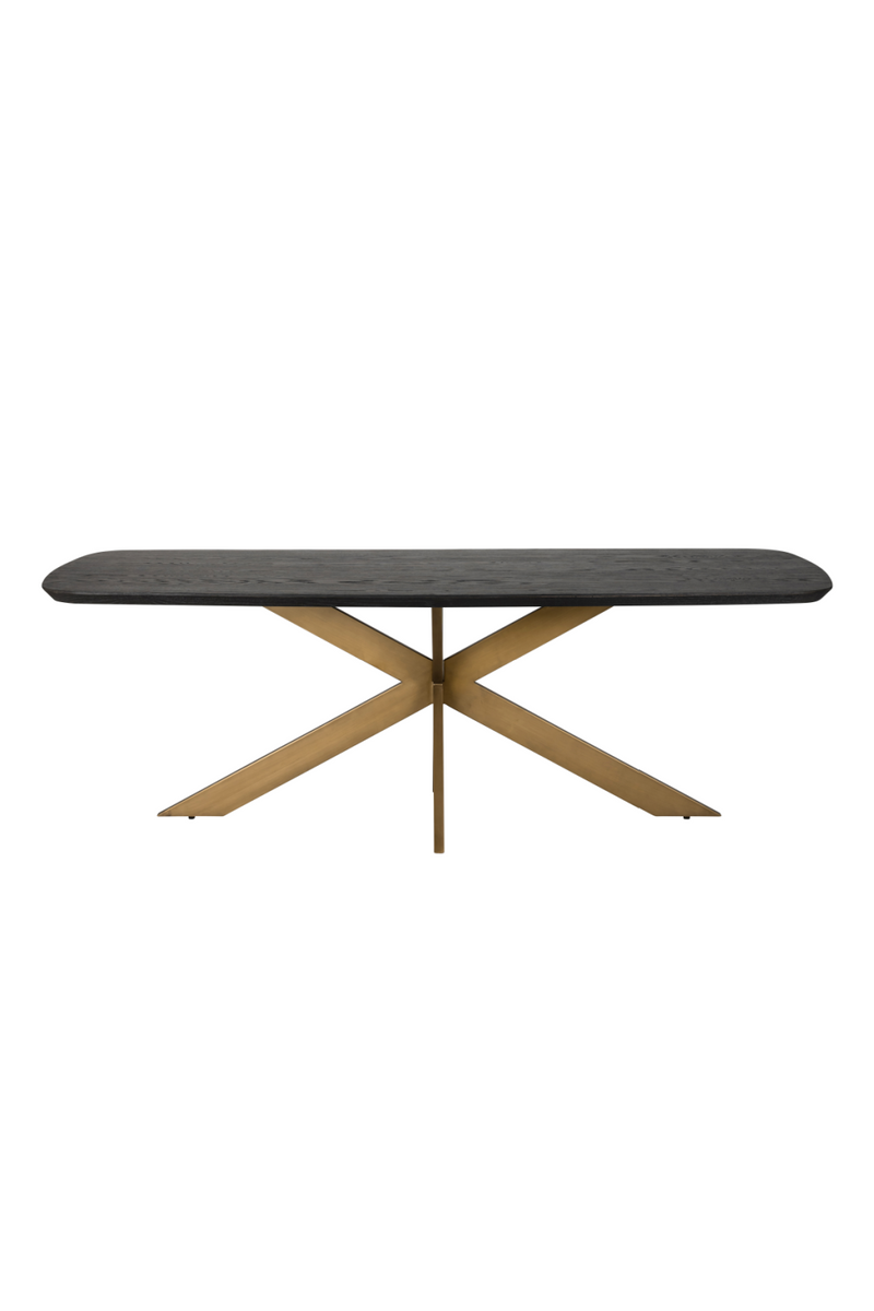 Table de salle à manger ovale en chêne noir 230 cm | Richmond Cambon | Meubleluxe.fr