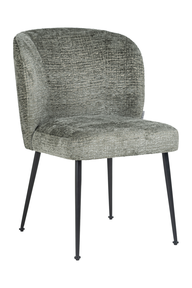 Chaise de salle à manger en tissu vert | Richmond Fallon | Meubleluxe.fr