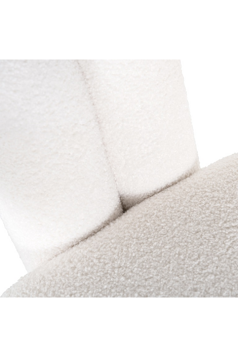 Fauteuil en tissu molletonné blanc | Richmond Dana | Meubleluxe.fr
