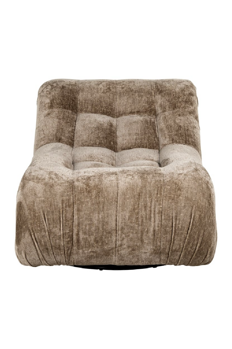 Fauteuil pivotant en chenille rose | Richmond Rosy | Meubleluxe.fr