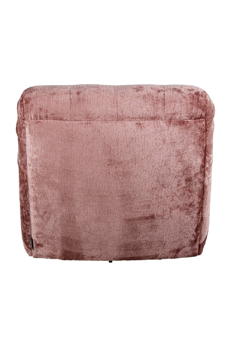 Fauteuil pivotant en chenille rose | Richmond Rosy | Meubleluxe.fr