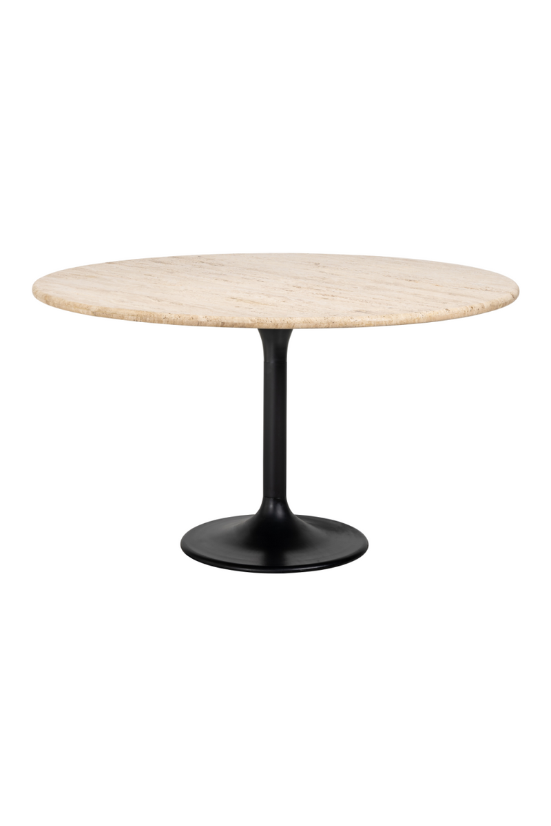 Table de salle à manger en travertin 140 cm | Richmond Hampton | Meubleluxe.fr
