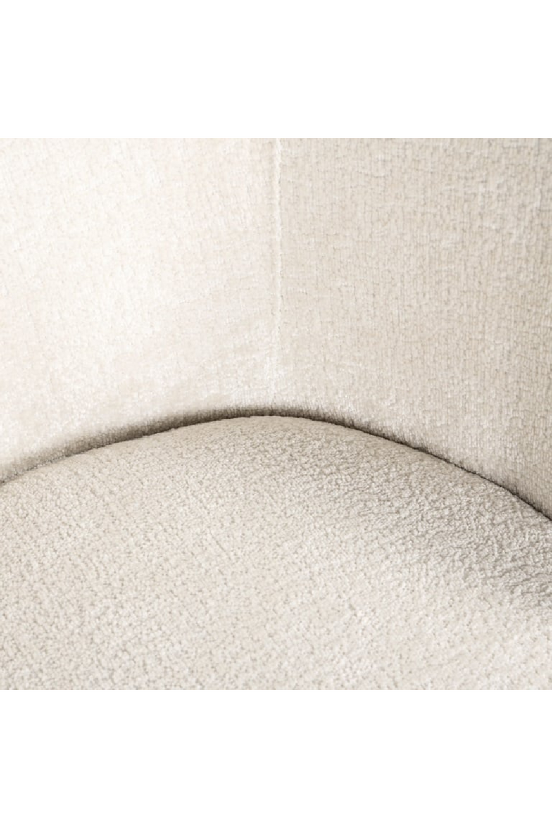 Chaise de salle à manger en chenille blanche | Richmond Amphara | Meubleluxe.fr