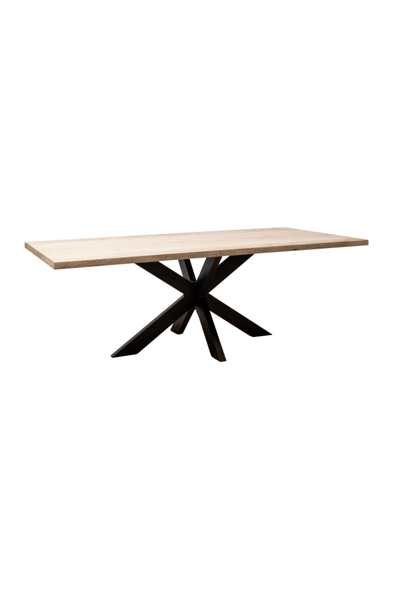 Table de salle à manger rectangulaire en travertin 230 cm | Richmond Avalon | Meubleluxe.fr