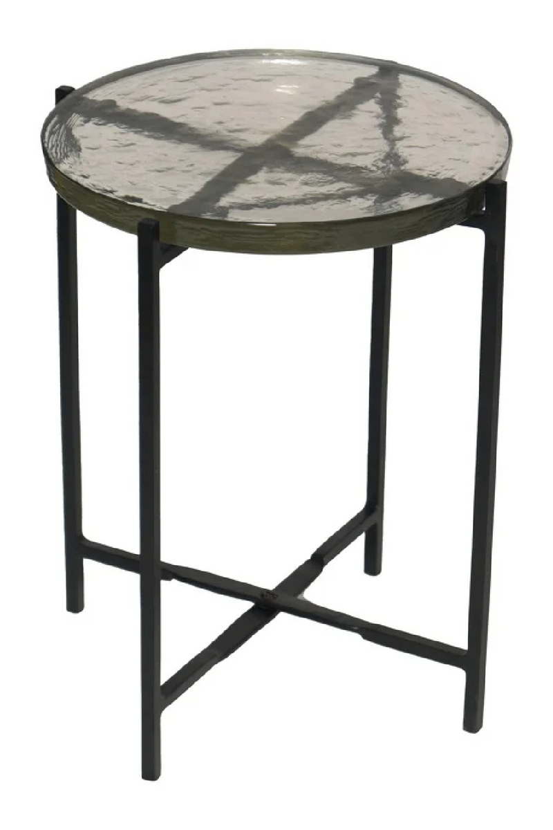 Table d'appoint ronde en verre | Richmond Burrow | Meubleluxe.fr