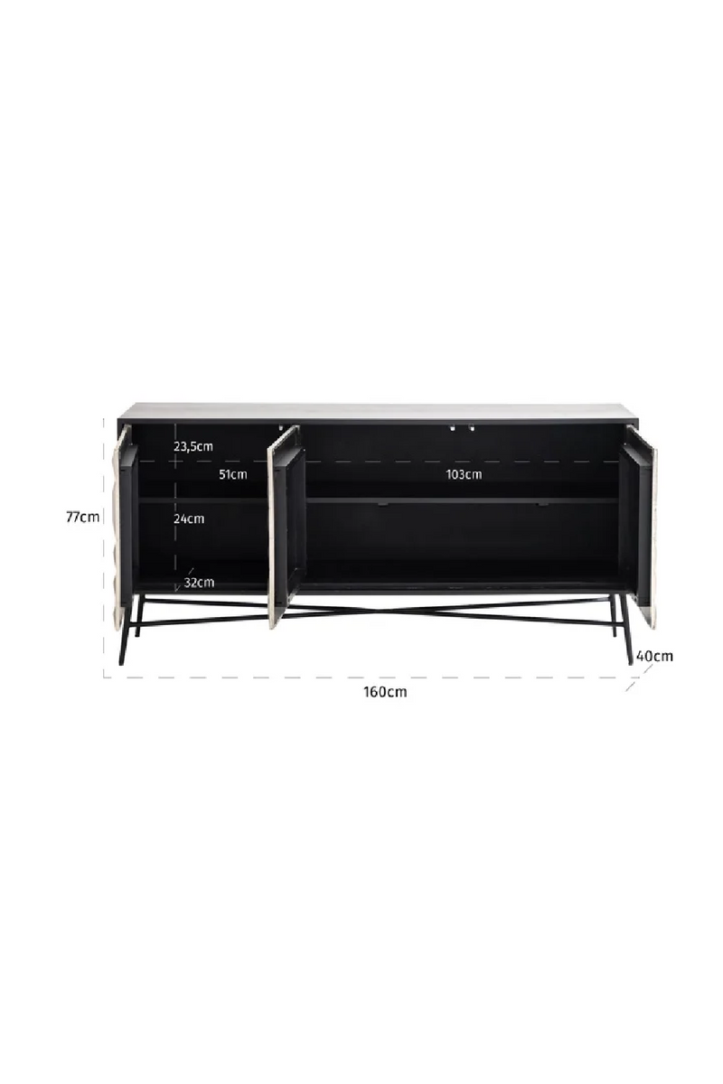 Buffet moderne argent | Richmond Tetro | Meubleluxe.fr