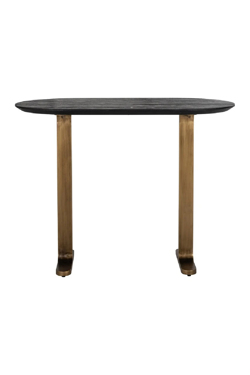 Table de bar ovale en bois de manguier | Richmond Revelin | Meubleluxe.fr