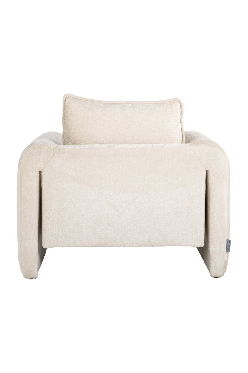 Fauteuil moderne en chenille beige  | Richmond Sandro