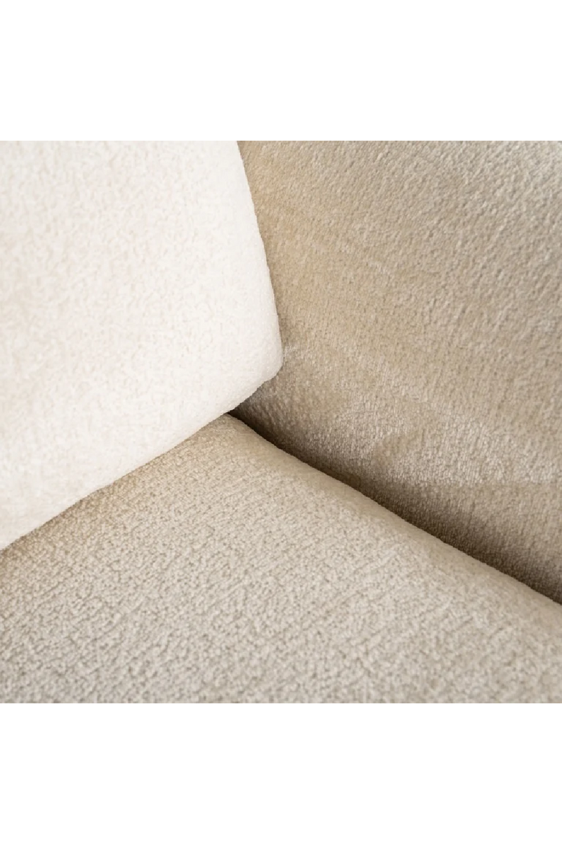 Fauteuil moderne en chenille beige  | Richmond Sandro