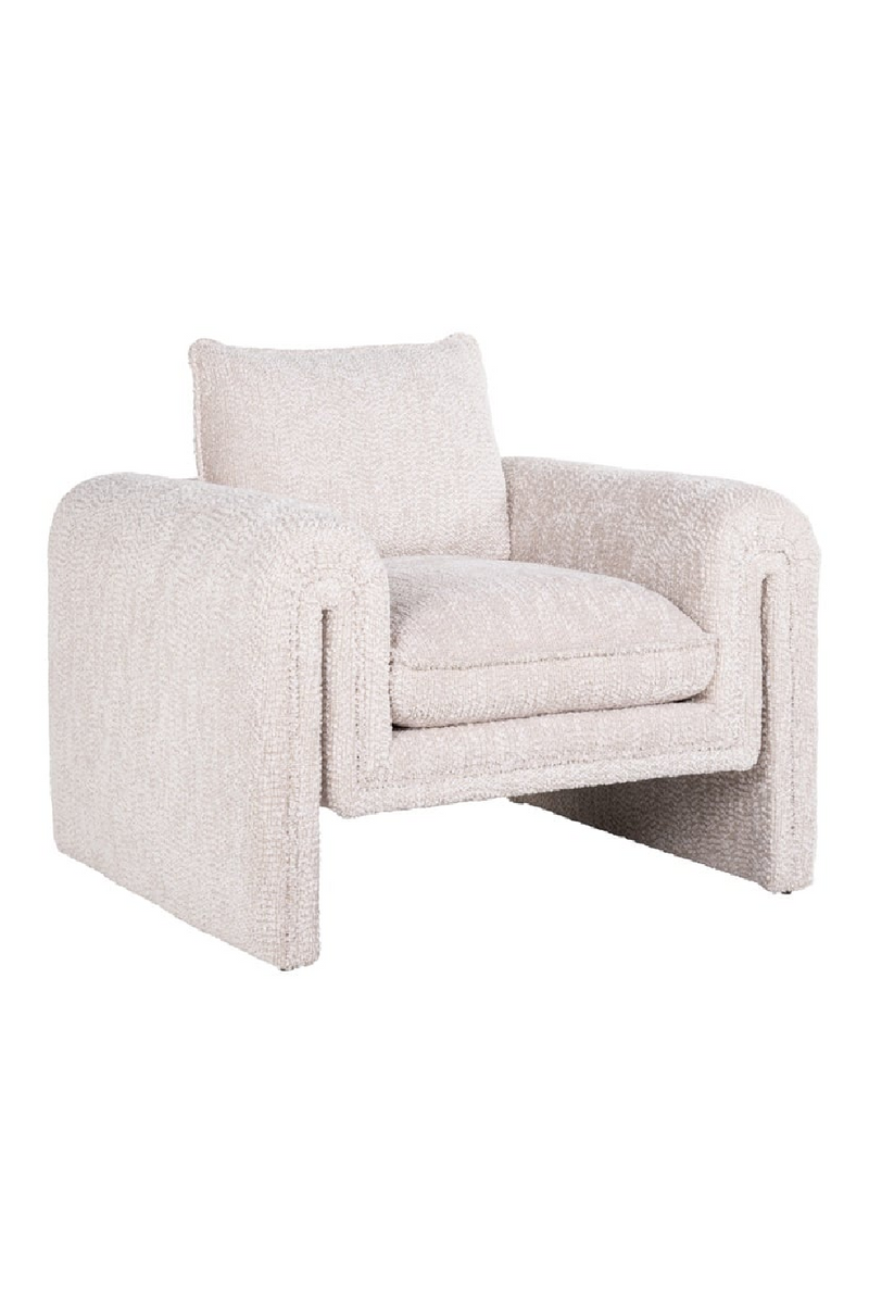 Fauteuil moderne en chenille beige | Richmond Sandro | Meubleluxe.fr