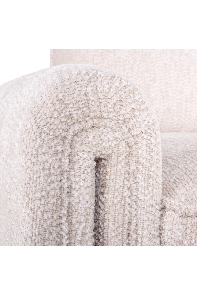 Fauteuil moderne en chenille beige | Richmond Sandro | Meubleluxe.fr