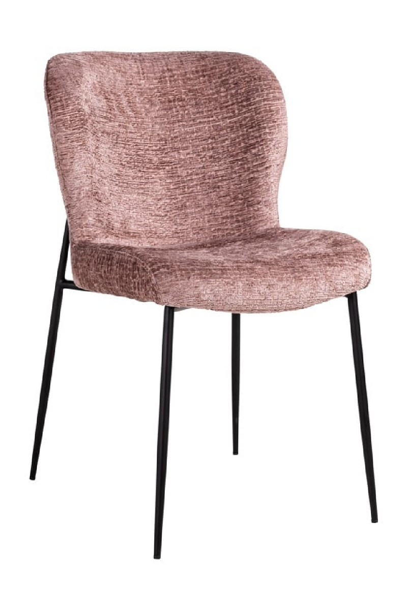 Chaise de salle à manger en tissu rose | Richmond Darby | Meubleluxe.fr