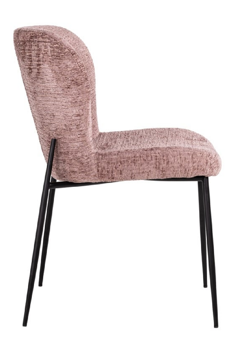 Chaise de salle à manger en tissu rose | Richmond Darby | Meubleluxe.fr