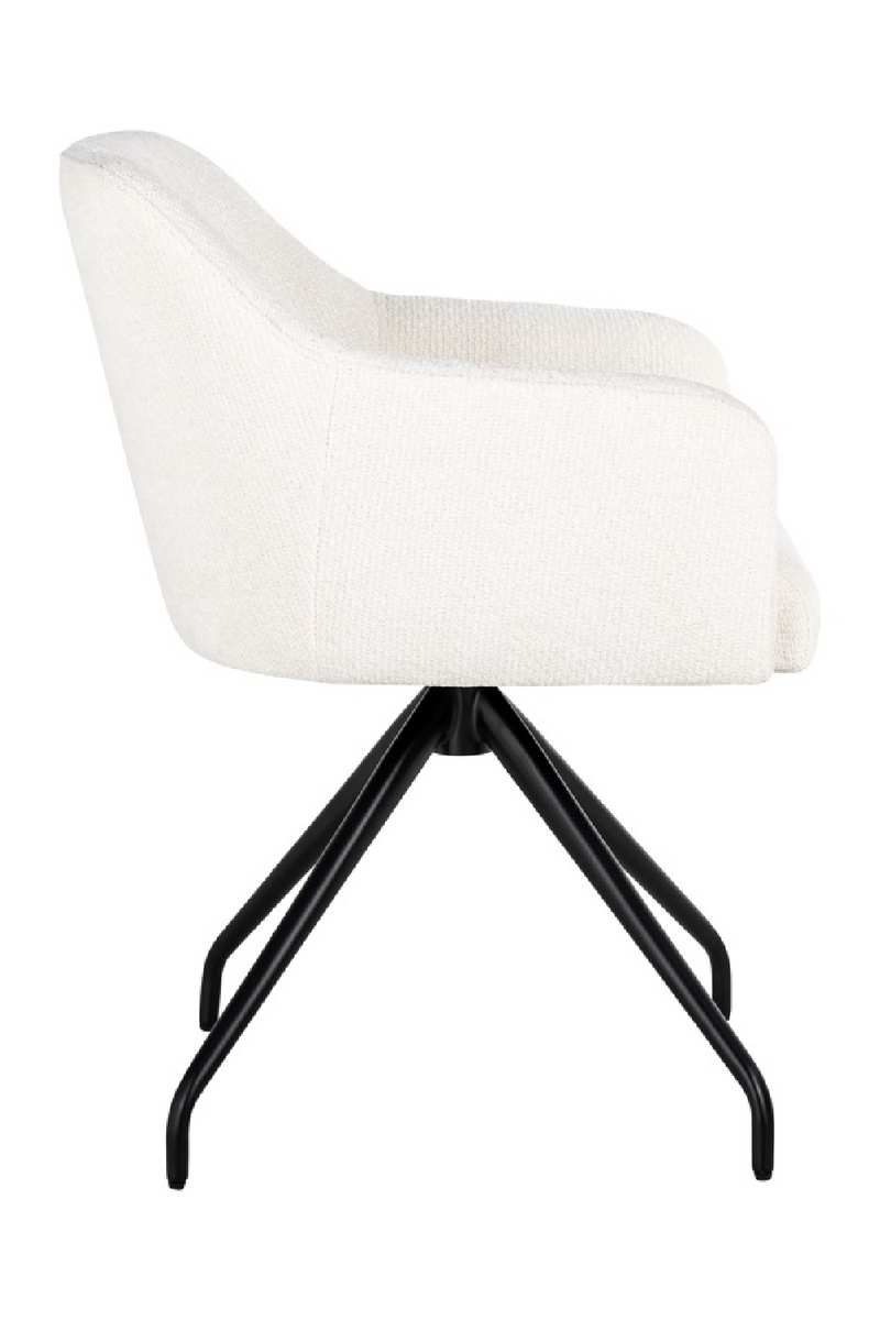 Chaise pivotante blanche | Richmond Benthe | Meubleluxe.fr