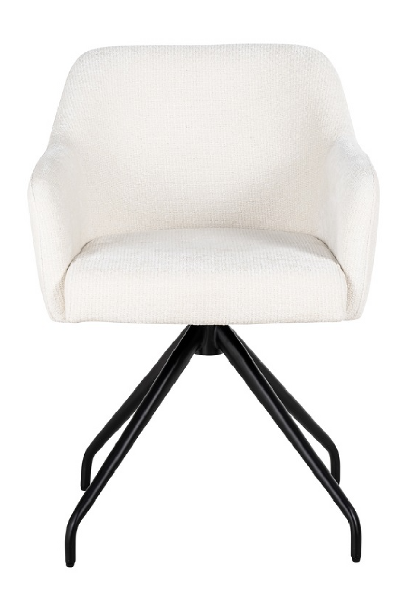 Chaise pivotante blanche | Richmond Benthe | Meubleluxe.fr