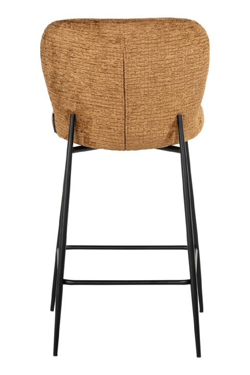 Tabouret de bar en tissu cognac | Richmond Darby | Meubleluxe.fr