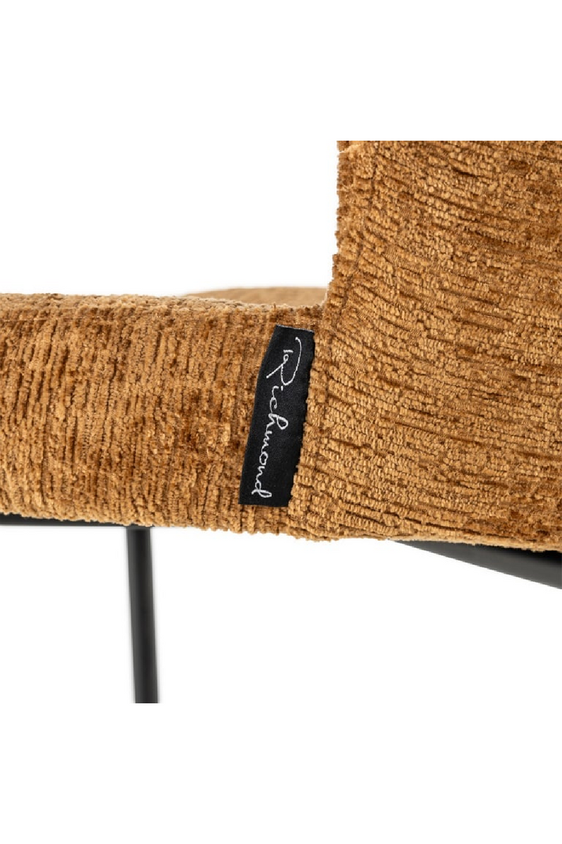 Tabouret de bar en tissu cognac | Richmond Darby | Meubleluxe.fr