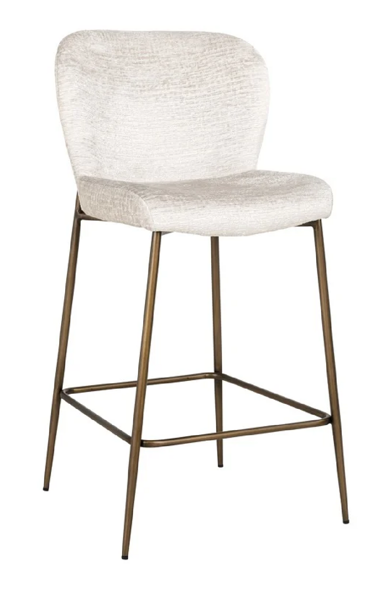 Tabouret de bar en tissu cognac | Richmond Darby | Meubleluxe.fr