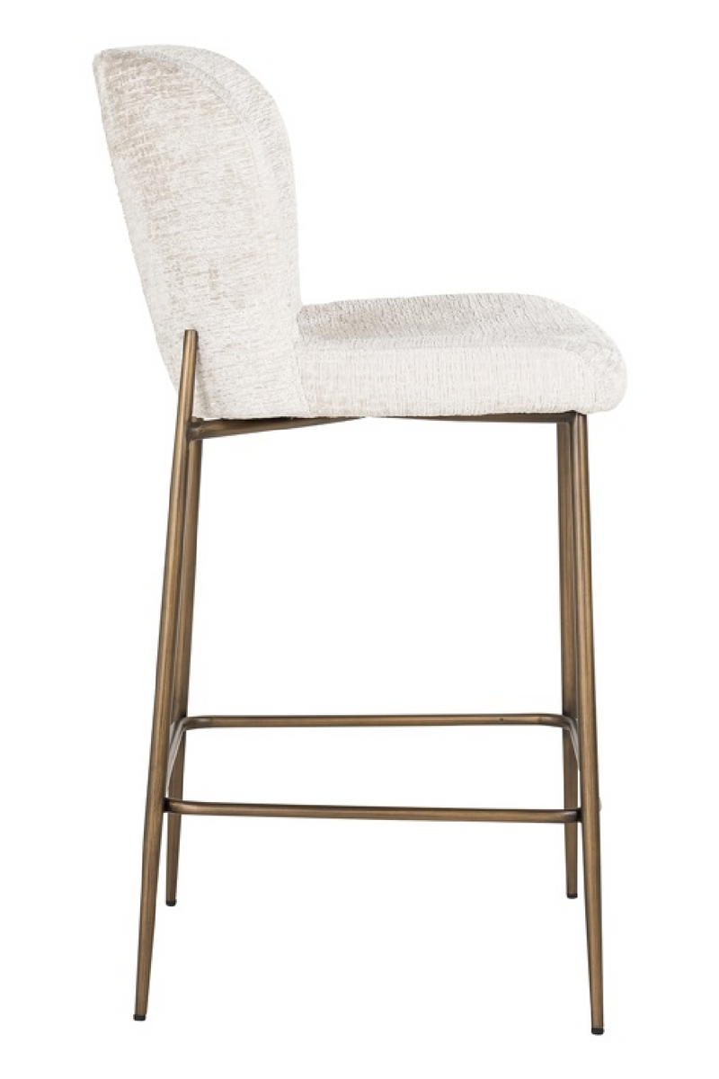 Tabouret de bar en tissu cognac | Richmond Darby | Meubleluxe.fr