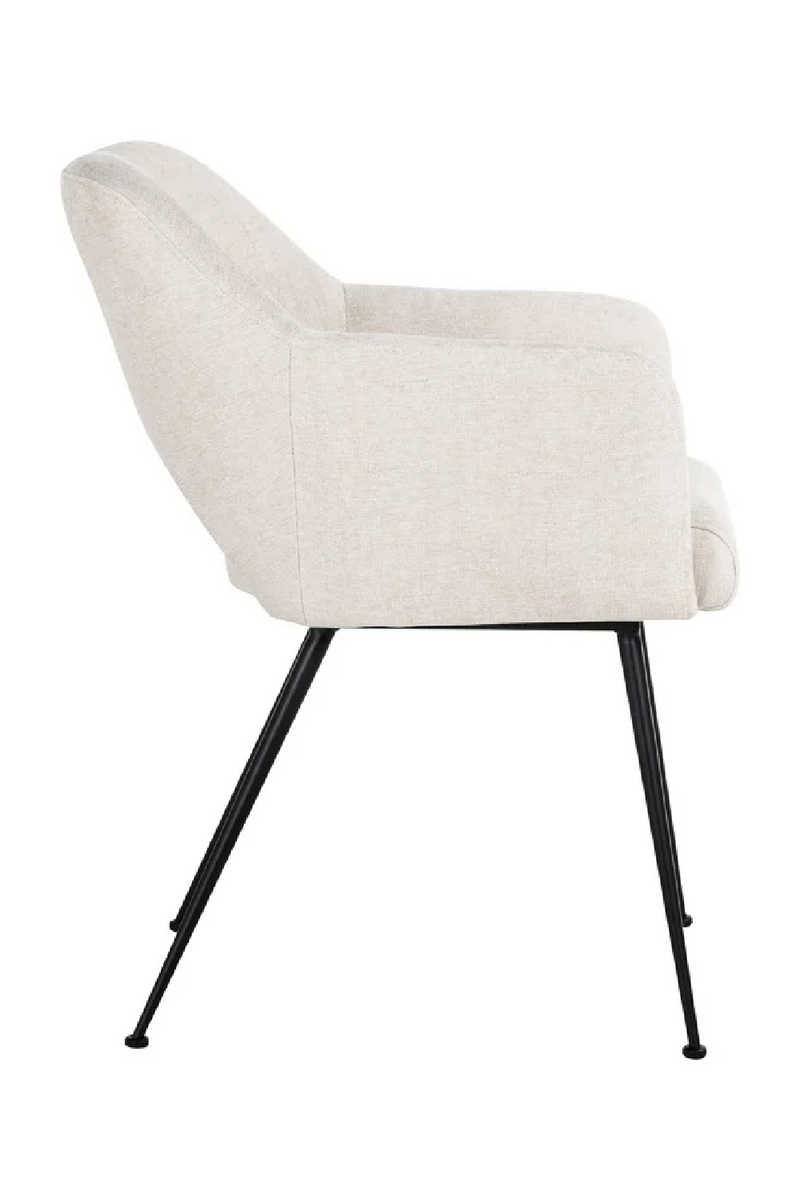 Chaise de salle à manger en tissu beige | Richmond Jenthe | Meubleluxe.fr