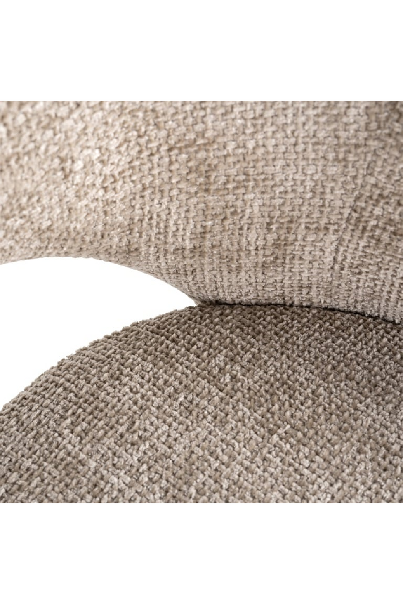 Chaise de salle à manger en tissu beige | Richmond Jenthe | Meubleluxe.fr